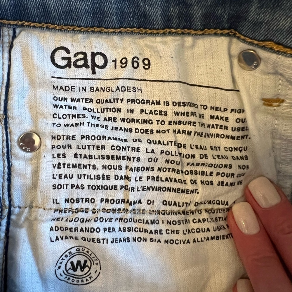 GAP Skinny Jeans 1969 Size 27 Medium Light Indigo Denim 9” High Rise - Picture 6 of 7